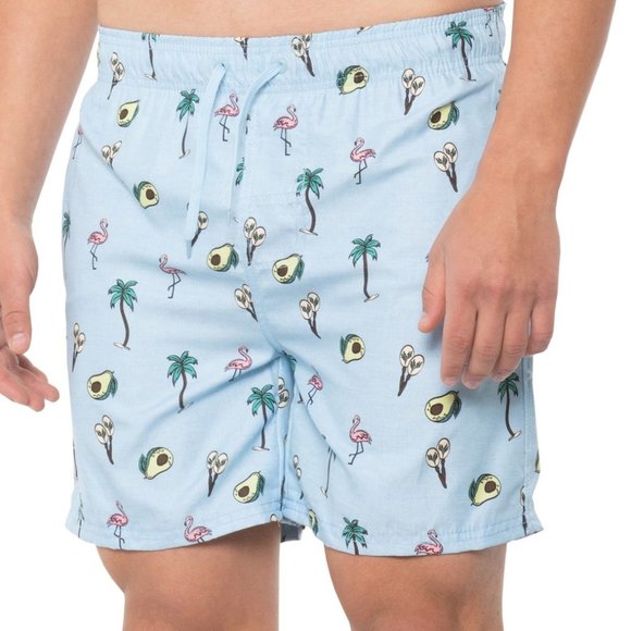 NWT BURNSIDE Men XL Quick-drying Stretch UV Protection Swim Volleyball Trunks - Picture 1 of 6